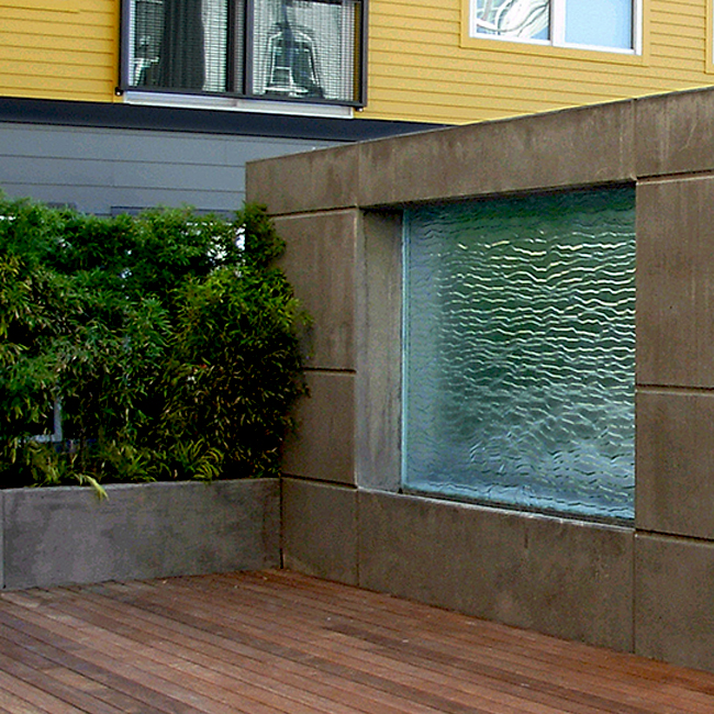 glass water feature