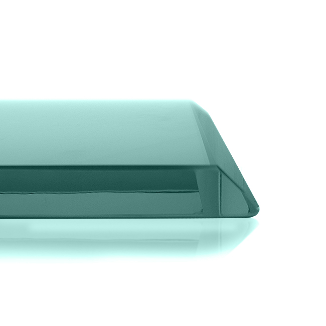 mitered glass edge