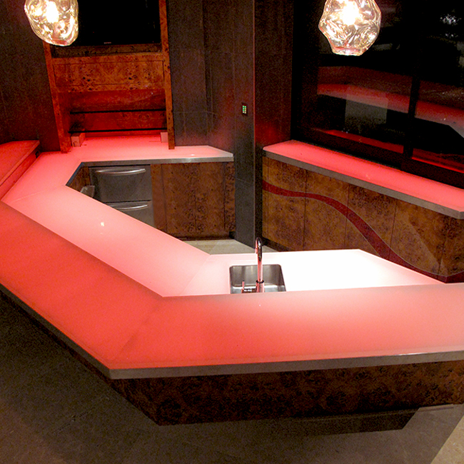 glass bartop