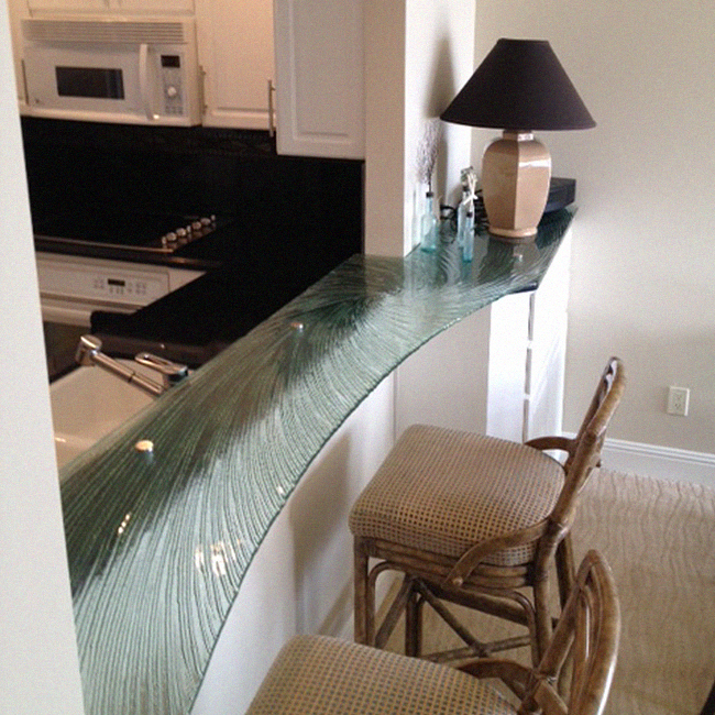 glass bartop