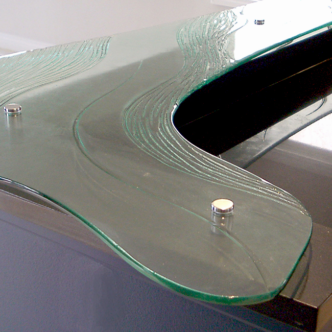 bathroom glass countertop