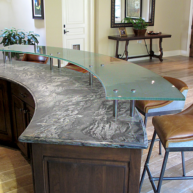 glass countertop