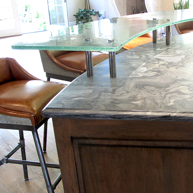 glass countertop