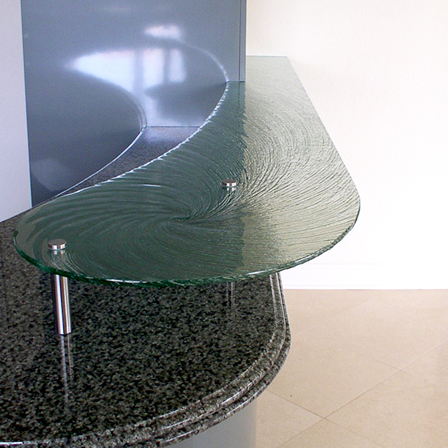 glass countertop