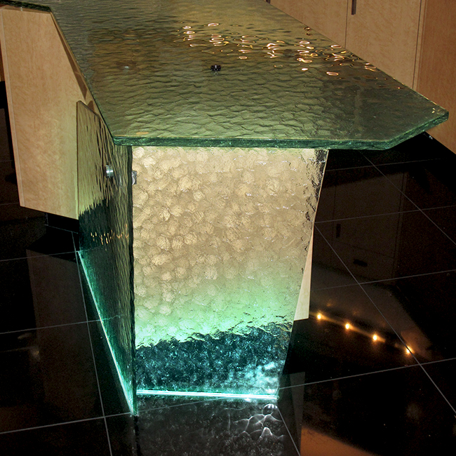 glass countertop