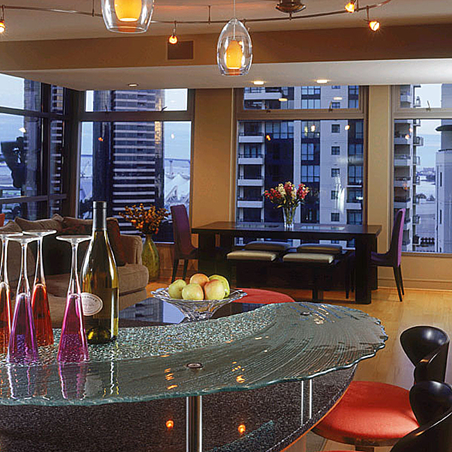 kitchen glass countertop