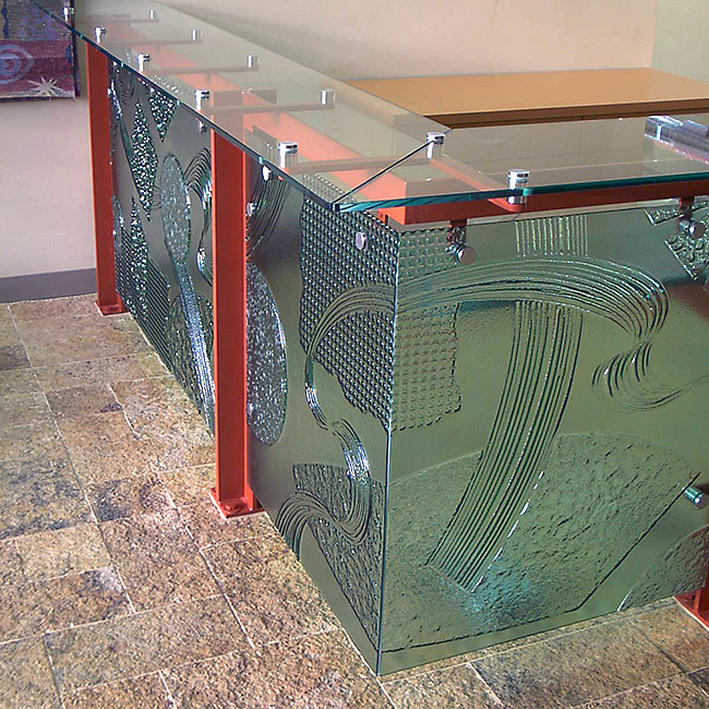 glass desk