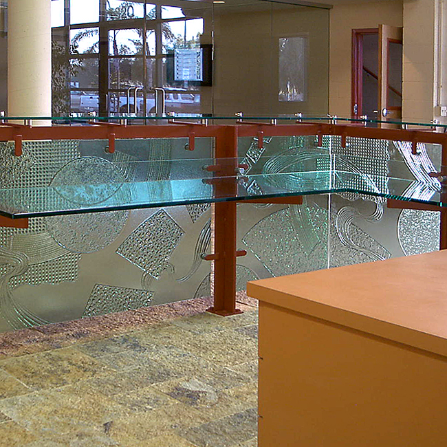 glass desk