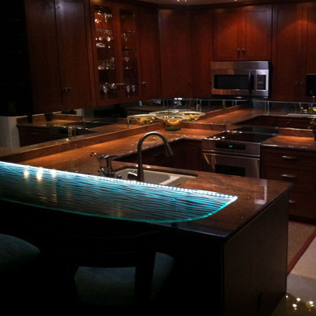 kitchen glass countertop