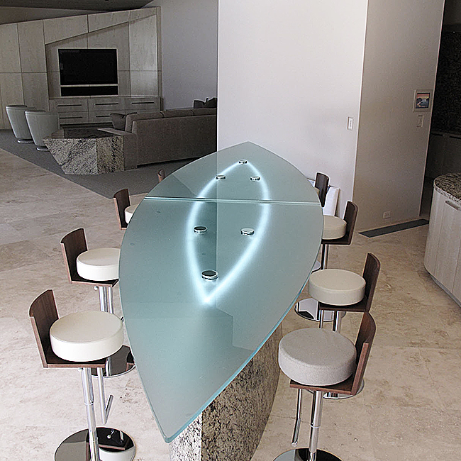glass bartop