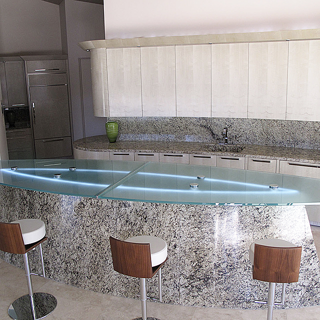glass bartop
