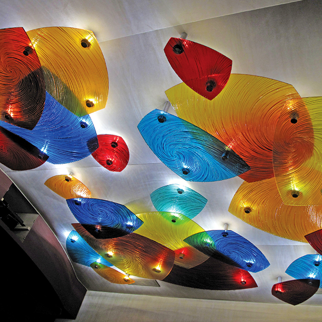 colored glass lighting
