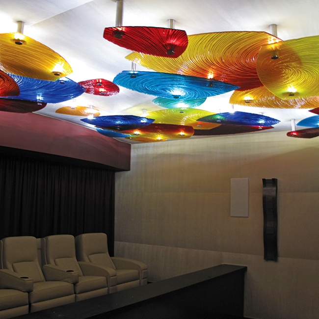 colored glass lighting