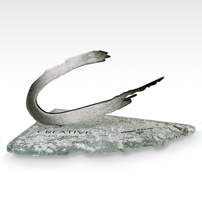 glass award, etched award