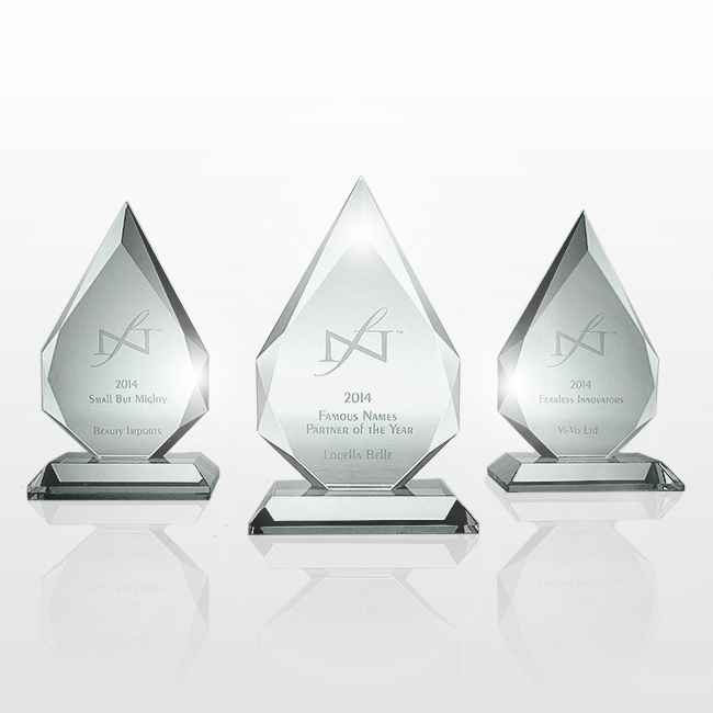 glass award, etched award