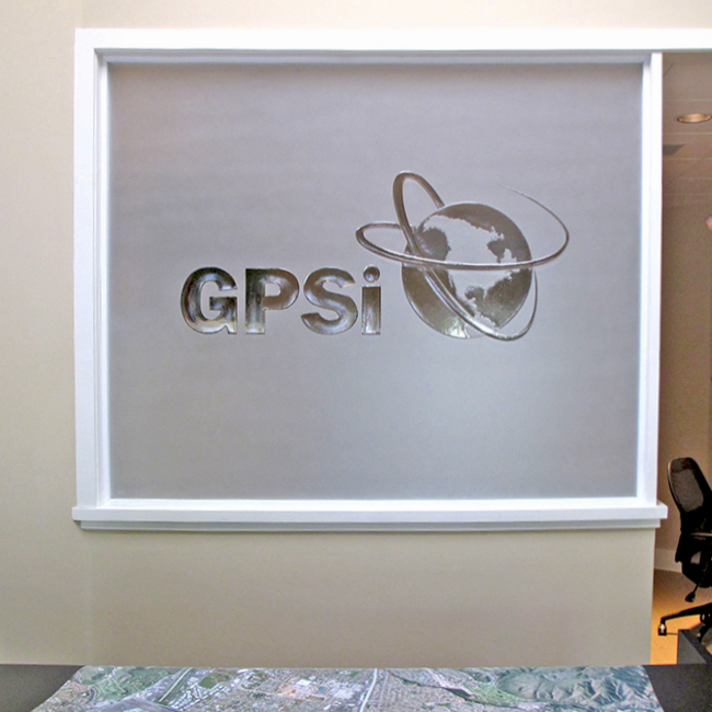 glass sign, etched glass sign