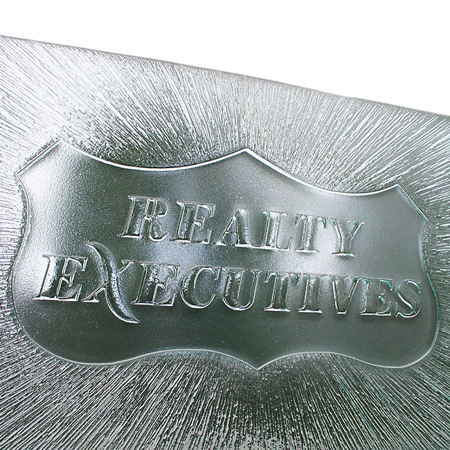 glass sign, etched glass sign