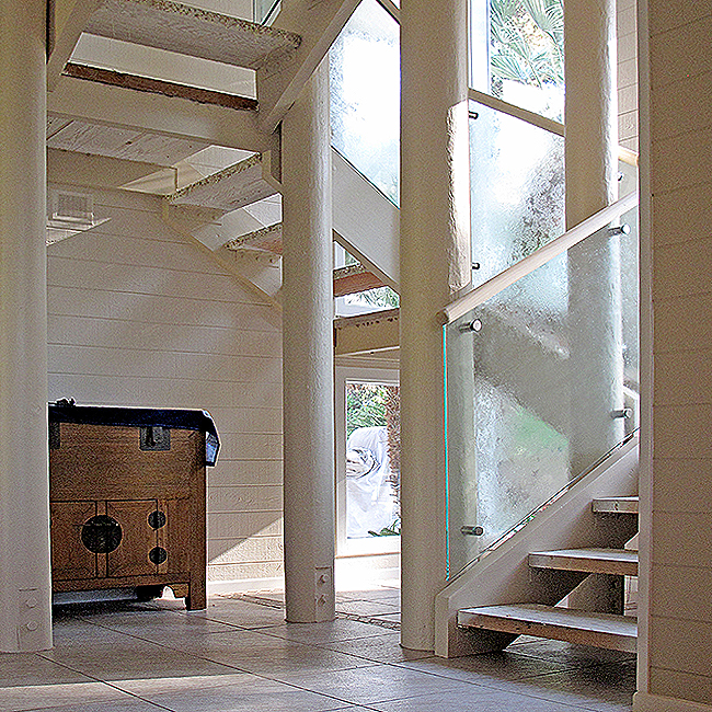 glass stairs, glass flooring