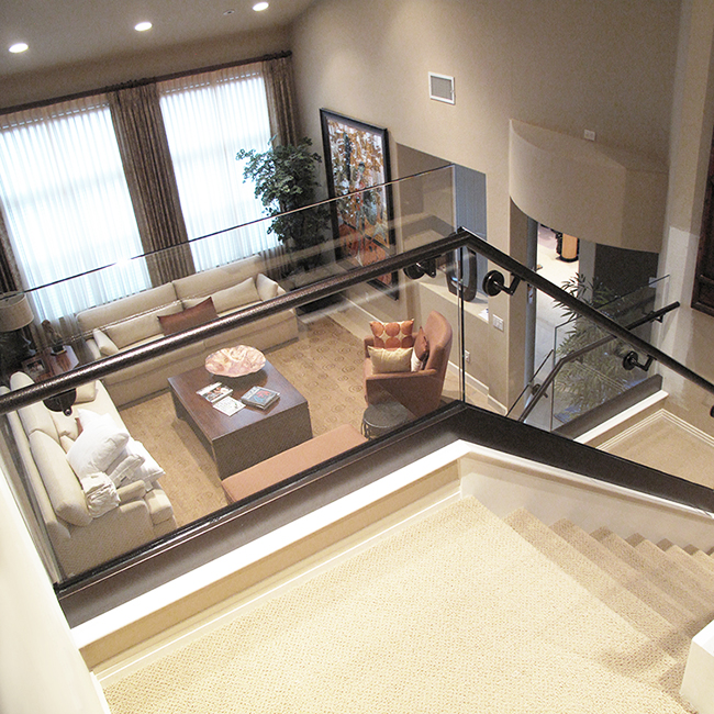 outdoor handrail, glass handrail